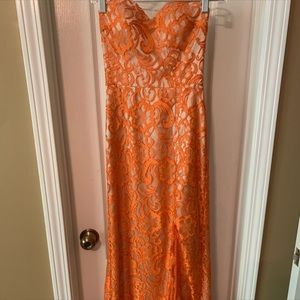 Formal Dalia MacPhee Strapless Lace Dress Size 0